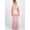 PinkBlush Pink Off Shoulder Wrap Maternity Photoshoot Gown/Dress - 3 of 4