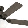 Hunter 44" Swanson Lighted Ceiling Fan New Bronze Finish with 5 Blades in American Walnut/Greyed Walnut - 4 of 4