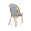 PAGED Outdoor Dining Chairs Modern Patio Chairs with Aluminum Frame and Wicker Wrappings for Backyard, Garden, Poolside - 3 of 4