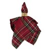 Design Imports  Christmas Plaid Napkin Set 6 Piece, Red Tartan, 20X20" - 3 of 4