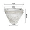 Christopher Knight Home Largo Outdoor Lightweight Concrete Urn Planter with Floral Accents - 3 of 4