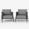 LayinSun Outdoor Patio Woven Rope Chairs, 2-Person Deep Seating Modern Armchairs 2-Seat for Outside - 2 of 4