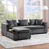 Whisen 93.7" L-Shaped Upholstered Sectional with Wood Storage - 2 of 4