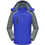 Lars Amadeus Men's Ski Snow Jacket Zip Plush Lined Outdoor Sports Windbreaker Jacket with Hood