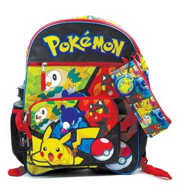 Bioworld Pokemon Backpack Set | Boy's | Red/Blue/Multicolor | Size S