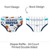Big Dot of Happiness Go, Fight, Win - Sports - Diaper Shaped Raffle Ticket Inserts - Baby Shower Activities - Diaper Raffle Game - Set of 24 - 2 of 4