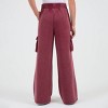 Champion Girls' Wide Leg Washed Fleece Cargo Pants - 4 of 4