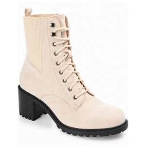 Journee Collection Womens Kassia Lace Up Stacked Heel Booties - 1 of 4