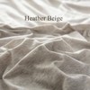 Jersey Knit Duvet Cover Set, 100 T - Shirt Cotton, 3pc with Zipper, Heather Beige, King - 2 of 4