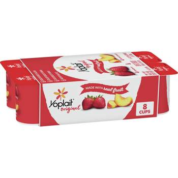 Yoplait Original Strawberry and Harvest Peach Yogurt - 8pk/6oz Cups