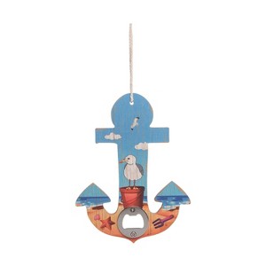 Beachcombers 7.4" MDF ANCHOR SEAGUL PRINT BTTL OPENER - 1 of 1