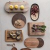 Storied Home Two-Tone Wood Cheese and Cutting Board, Natural and Walnut - 3 of 3