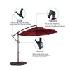 CLIHOME 10-ft Outdoor Umbrella Crank Cantilever Patio Umbrella Without Base - 4 of 4