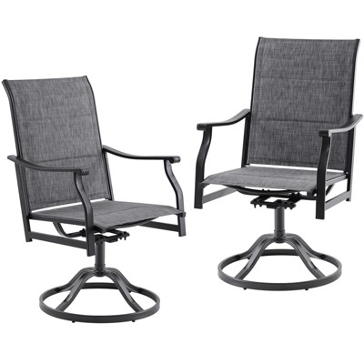 Maggift Patio Seating Sets, Outdoor Dining Chairs Set of 2, Ergonomic Design, Durable Frame for Patio, Backyard, Balcony, Gray, 23"*21.7"*40.2"