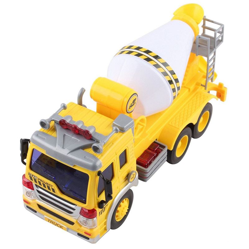 Insten Friction Powered Cement Mixer Truck Toy With Lights And Sound, Pull Back Toys, 5 of 6