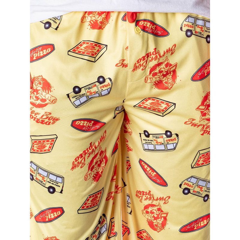 Stranger Things Men's Surfer Boy Pizza Lounge Bottoms Pajama Pants, 3 of 5