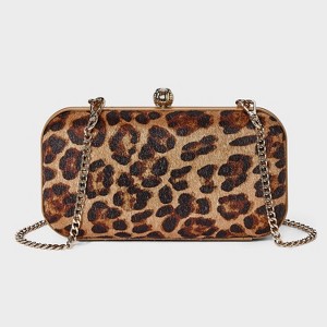 Minaudiere Clutch Crossbody Bag - A New Day™ Leopard - 1 of 4