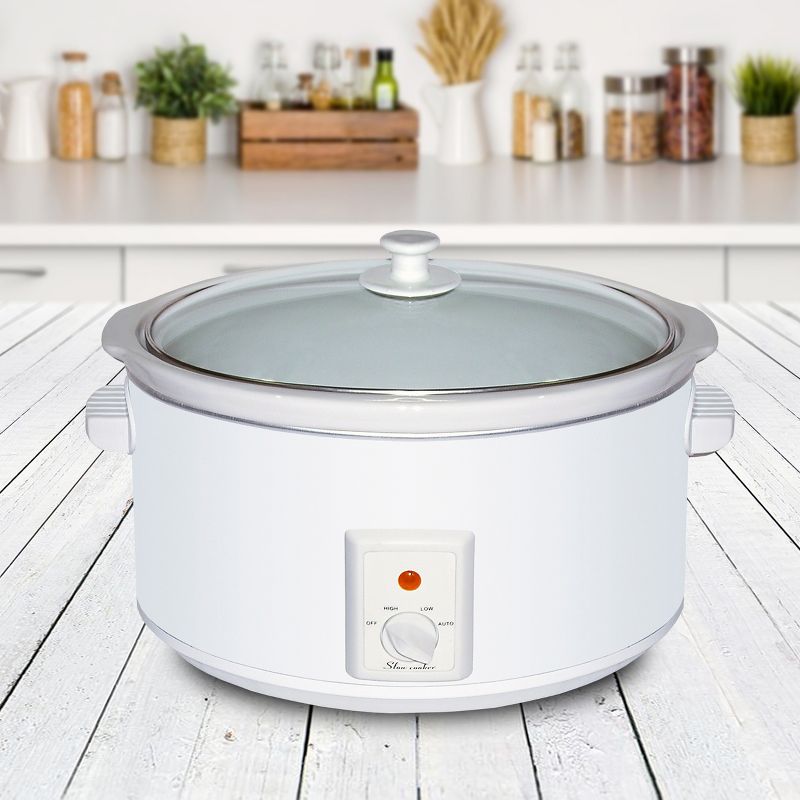 Brentwood 8.0 Quart Slow Cooker in White, 5 of 6