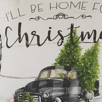 I'll Be Home for Christmas Polyester Euro Pillow Covers