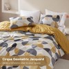 3Pcs Geometric Print Comforter Set, Premium Touch Contemporary Style All Season Bedding Set with Matching Shams - 3 of 4