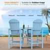 VINGLI Tall Adirondack Chairs Set of 2 with Connecting Trays, HDPE Adirondack Bar Stools Poly Deck Chairs - 4 of 4