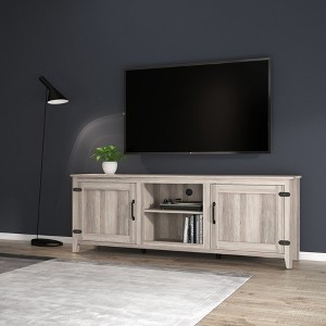 Retro TV Stand with 2 Doors for TVs up to 60 inches - ModernLuxe - 1 of 4