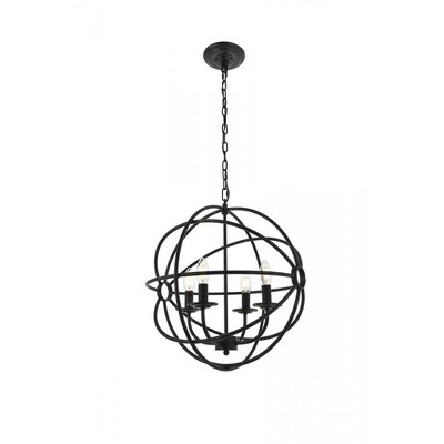 Elegant Lighting Octavia 4 light dark brown Pendant