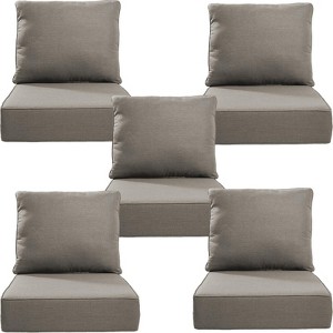POCASSY 6" Outdoor Cushion Set, 24"x24" Replacement Water Resistant Zippered Cushion for Chairs - 1 of 4