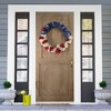 Northlight Americana Stars and Stripes Burlap Patriotic Wreath - 20" - Unlit - 3 of 4
