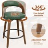 Gikpal Bar Stools, 26" Counter Height Barstools with Bentwood Legs, Swivel Counter Stools with Back, Modern Faux Leather Upholstered Bar Chairs - 3 of 4