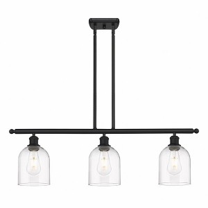 Bella - 3 Light Stem Hung Island In Industrial Style-10 Inches Tall and 36 Inches Wide - 1 of 1