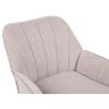 PAGED Modern Accent Chair, Velvet Arm Chair with Wood Frame and Back, Reading Chair for Living Room, Bedroom, Easy Assembly - 4 of 4