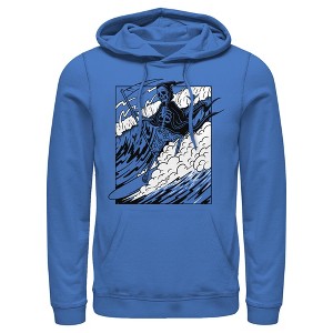 Men's Lost Gods Skeleton Surfing Pull Over Hoodie - 1 of 4