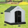 FDW 28/32/39 Inch Spacious Plastic Dog House Dog Kennel with Ventilated Roof Removable Tray for Easy Cleaning and Ideal for Small to Medium Dogs - 2 of 4