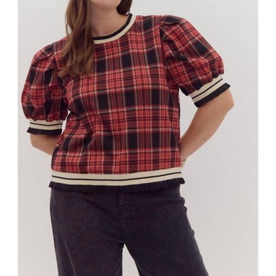 Women's Plaid Top - entro