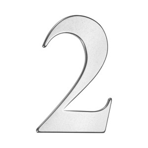 Unique Bargains 304 Stainless Steel Self-adhesive Polished Surface Durable House Number 1 Pc - 1 of 4
