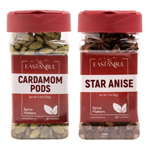 Eastanbul Cardamom Pods, 4.4oz and Star Anise, 2.1oz, Spice Buddies - 1 of 4
