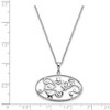 Black Bow Jewelry Rhodium Plated Sterling Silver I Believe in You Star Necklace, 18 Inch - 2 of 4