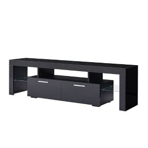NicBex TV Stands for Living Room,LED Light Entertainment Center with Cabinets,TV Console for Living Room, Bedroom, Home - 1 of 4