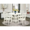 Round Dining Table Set 5pc 20-42 Inch Table w/ Drop Leaves & 4 Chairs - 2 of 4