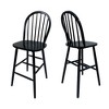 Farmhouse-Style Rubberwood Barstool (Set of 2) with Spindle Back, Hand-Crafted Sturdy Frame for Kitchen Counter or Home Bar - 2 of 4