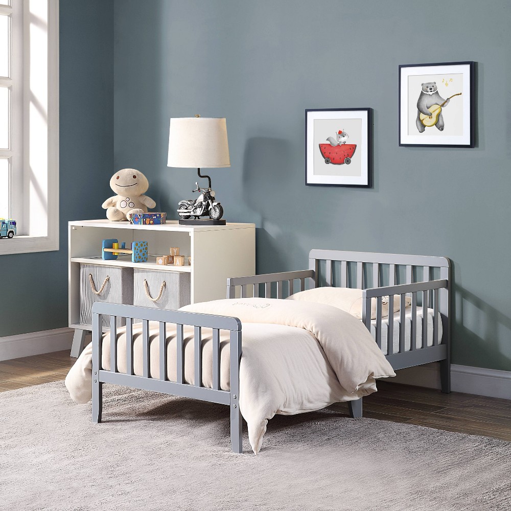Photos - Bed Frame Olive & Opie Jax Toddler Bed - Light Gray