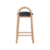 Meridian Furniture,Calvin Black Vegan Leather Stool - 2 of 4