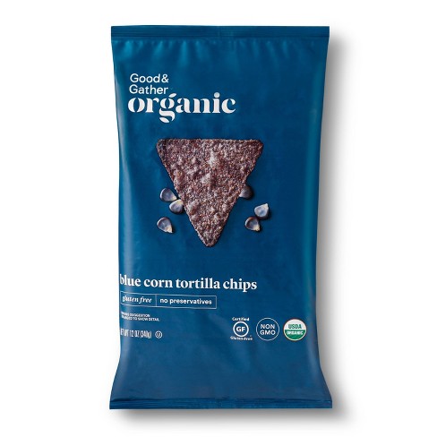 Organic Blue Corn Tortilla Chips - 12oz - Good & Gather™ - image 1 of 3