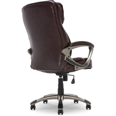Biscuit Brown Bonded Leather High Back Executive Swivel Chair