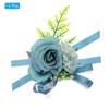 Unique Bargains Corsage Wristlet Adjustable Artificial Flower 2 Pcs - 3 of 4