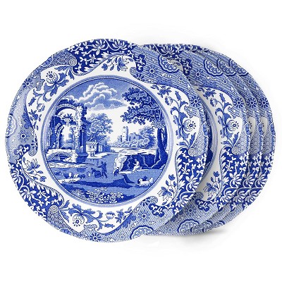 Spode Blue Italian Plate - Set of 4