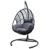 Lycvki High Quality Wicker Swing Egg Chair with Cushion and Black Stand - 2 of 4