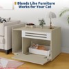 Cat Litter Box Enclosure Furniture Hidden Litter Box Cabinet Indoor Cat Washroom Pet House Dog Proof Hideaway - 3 of 4