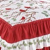 Collections Etc Cardinal Quilt-Top Triple Ruffle Bedspread - 3 of 3
